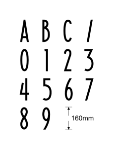 Letterbox Numbers and Letters 160mm