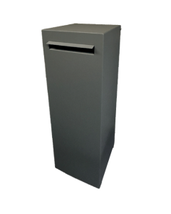 Pillar Freestanding Letterbox - Grey