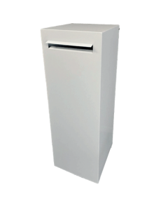 Pillar Freestanding Letterbox - White