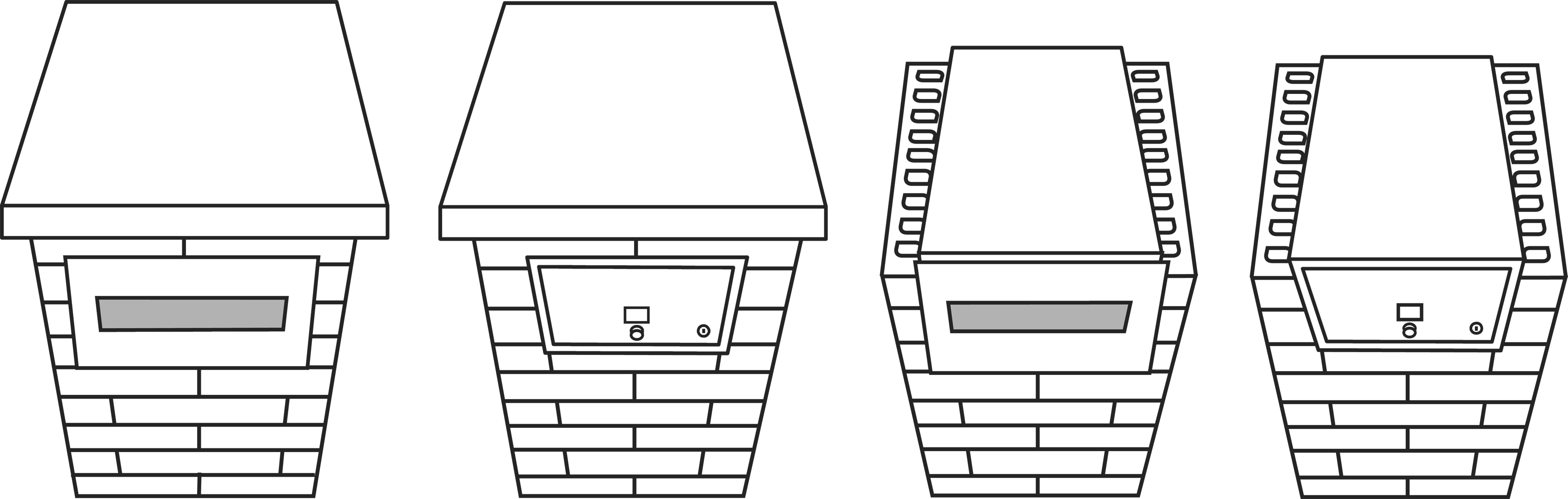 Masonry Insert Letterbox - Line Drawing