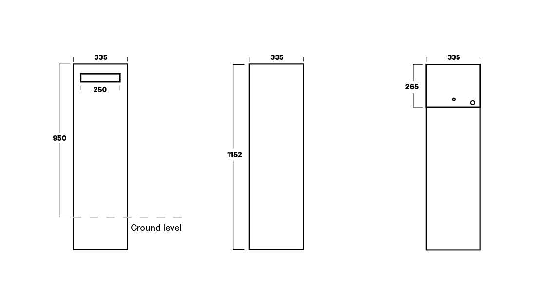 Pillar Freestanding Letterbox Specs
