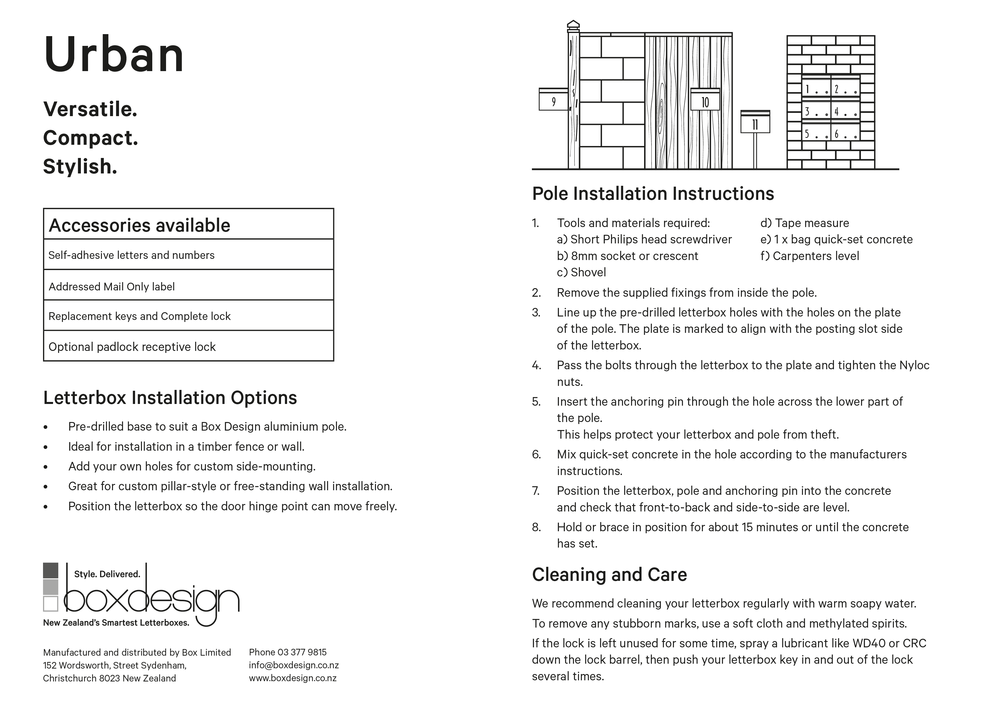 Urban Letterbox Installation Instructions